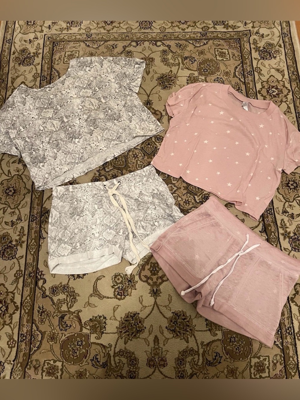 Women’s Lot of 4 Alternative Matching Lounge Sets Short Sleeve & Short - Size XS
